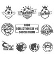 logo collection set with soccer theme vector image vector image