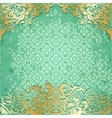 luxury background with vintage frame and pattern vector image