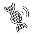 dna authentication icon outline style vector image