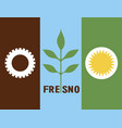 fresno flag vector image vector image