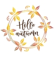 hello autumn hand written inscription vector image vector image
