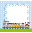 train with children vector image vector image