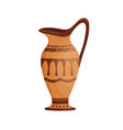 greek pottery jug decorated hellenic ornaments vector image vector image