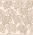 seamless pattern with hand drawn line ranunculus vector image vector image