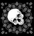 bandana design with skull and paisley ornament vector image