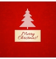 christmas knitting background with tree vector image