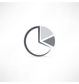 diagram pie icon vector image vector image