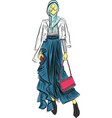 fashion woman casual hijab stylish vector image
