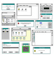 interface of old applications and programs on pc vector image
