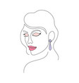 face woman vector image
