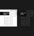 food and drink pixel perfect linear icons set vector image vector image