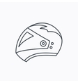 motorcycle helmet icon biking sport sign vector image