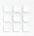 blank white rounded square website buttons set vector image vector image