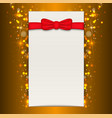 christmas background with blank sheet of paper vector image vector image