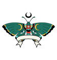 tattoo with banner a moth vector image