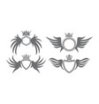 wing shield crown collection vector image