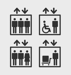 Handicap labels and signs disabled people icons Vector Image