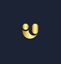 Abstract emblem f initial gold logo Royalty Free Vector