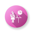 part time babysitter pink flat design long shadow vector image