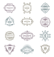 set of grunge hipster signs and emblems vector image vector image
