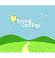 spring coming vector image vector image