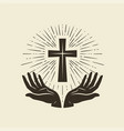 christianity symbol of jesus christ cross vector image