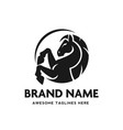 circle horse head logo vector image
