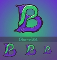 halloween decorative alphabet - b letter vector image