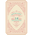 retro wedding card vector image