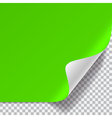 sheet of paper with curved corner vector image vector image