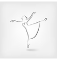 sketch ballerina dancing studio symbol vector image vector image