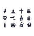 simple icons set for halloween vector image vector image