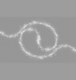 trail wave white light dust star bokeh vector image vector image