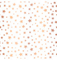 handdrawn stars rose gold foil background vector image vector image
