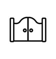 wave-shaped entry gate icon outline vector image vector image