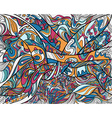 abstract line art with coloring vector image
