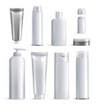 mens cosmetics bottles realistic icon set vector image