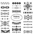 Black-and-white tribal set of design elements Vector Image