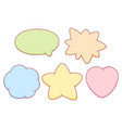 set of cartoon speech bubbles cute decorative vector image