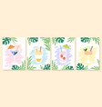 cocktails posters abstract cocktail and tropical vector image