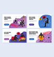 hacker banners set vector image vector image