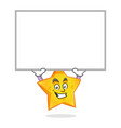 star character design or mascot blank sign vector image