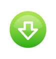 download button round icon isolated on white vector image