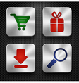 shopping icons vector image