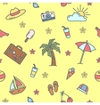 summer time sea vacation seamless pattern vector image vector image