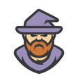 wizard warlock cartoon vector image vector image