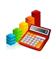 calculator and graph vector image