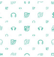 earphones icons pattern seamless white background vector image vector image