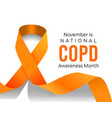 november is copd awareness month vector image