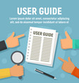 user guide paper concept banner flat style vector image